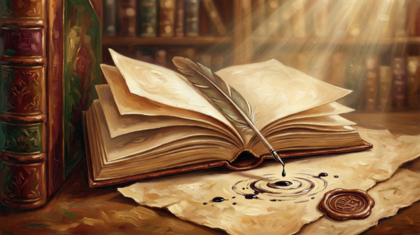 Abstract illustration representing the craft and history of book publishing