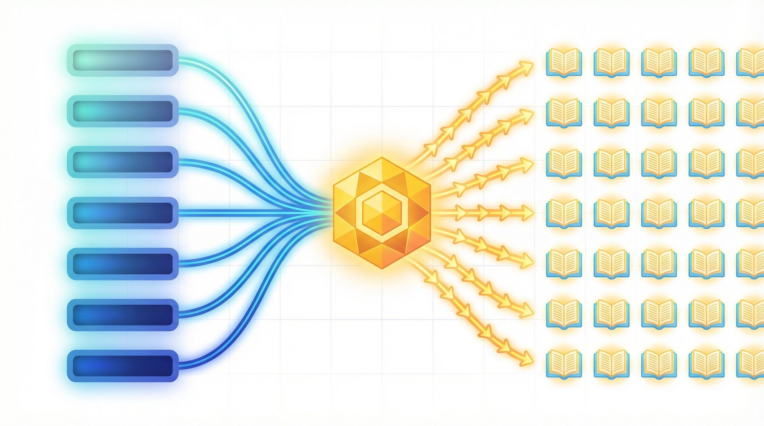 Diagram showing how Amazon KDP backend keywords feed into the search algorithm to connect books with readers