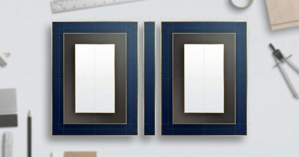 Print book cover template showing trim line, bleed area, safe zone, and spine markings
