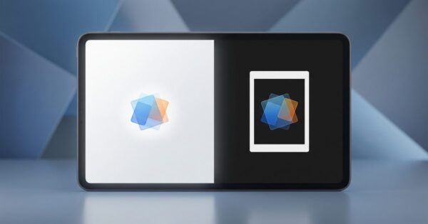 Abstract illustration showing how transparent PNG images render differently on light and dark e-reader backgrounds