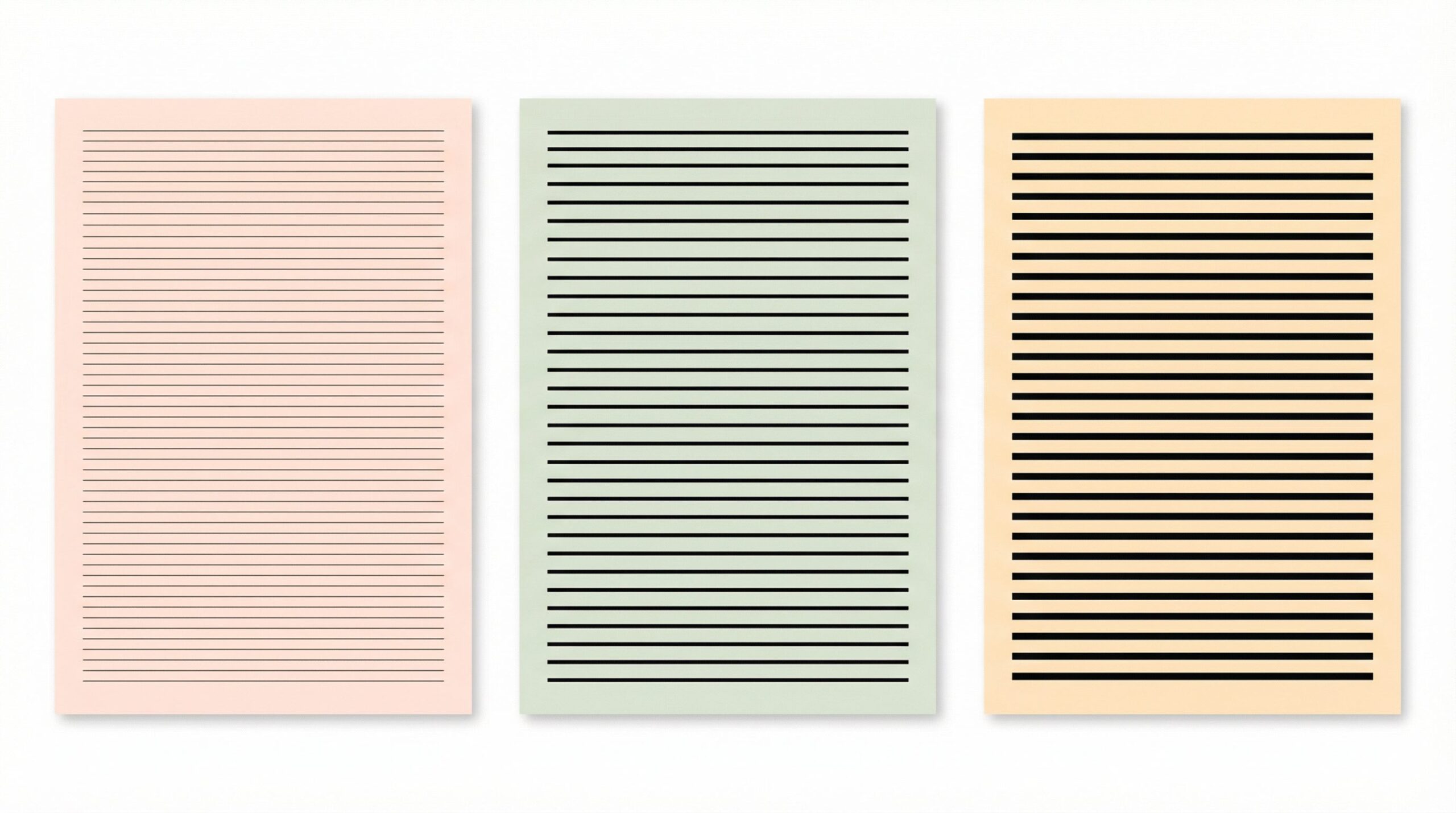 Diagram comparing thin, medium, and thick line weights representing different font sizes for 6x9 book interiors